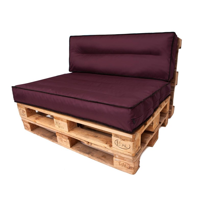 Poduszki ogrodowa na palety 120 cm z oparciem | Marka HobbyGarden