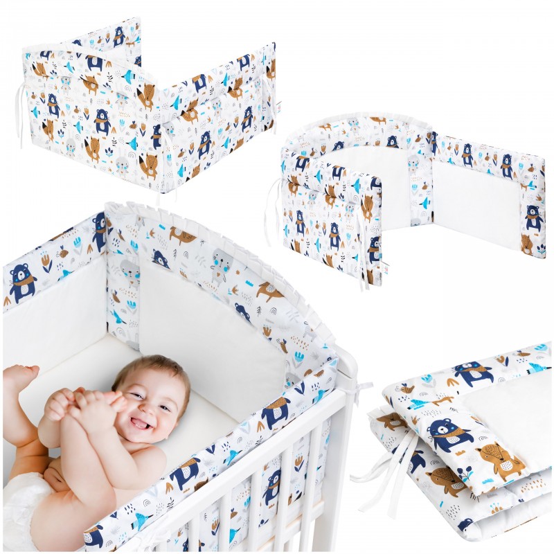 Ochraniacz do łóżeczka dla niemowląt i dzieci 200x38cm- SLIM