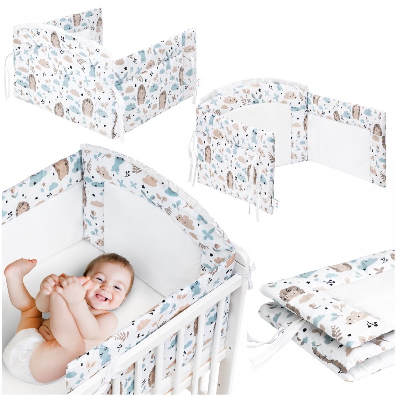 Ochraniacz do łóżeczka dla niemowląt i dzieci 200x38cm - SLIM