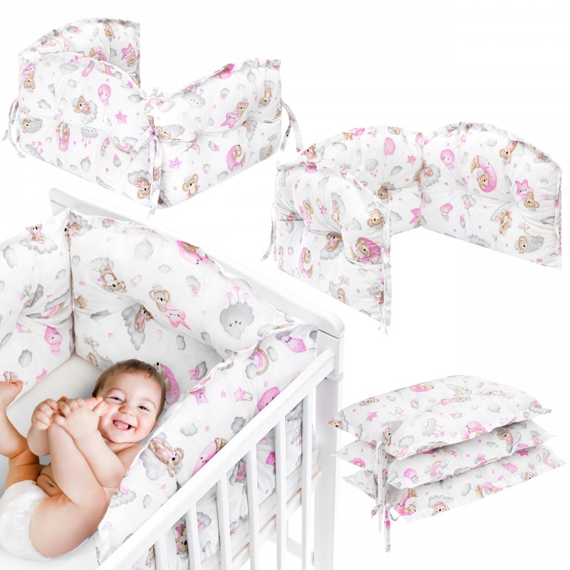 Ochraniacz do łóżeczka dla niemowląt i dzieci 160x30cm - THICK