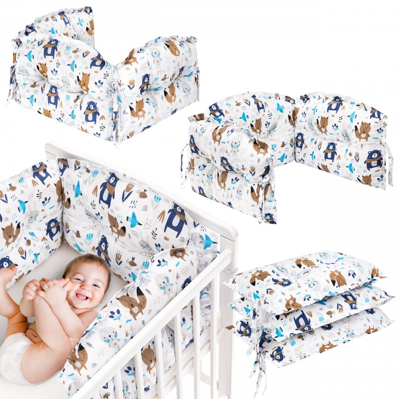 Ochraniacz do łóżeczka dla niemowląt i dzieci 190x30cm - THICK