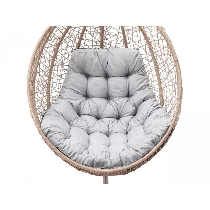 Poduszka na kokon "George" z oparciem, kolor popielaty