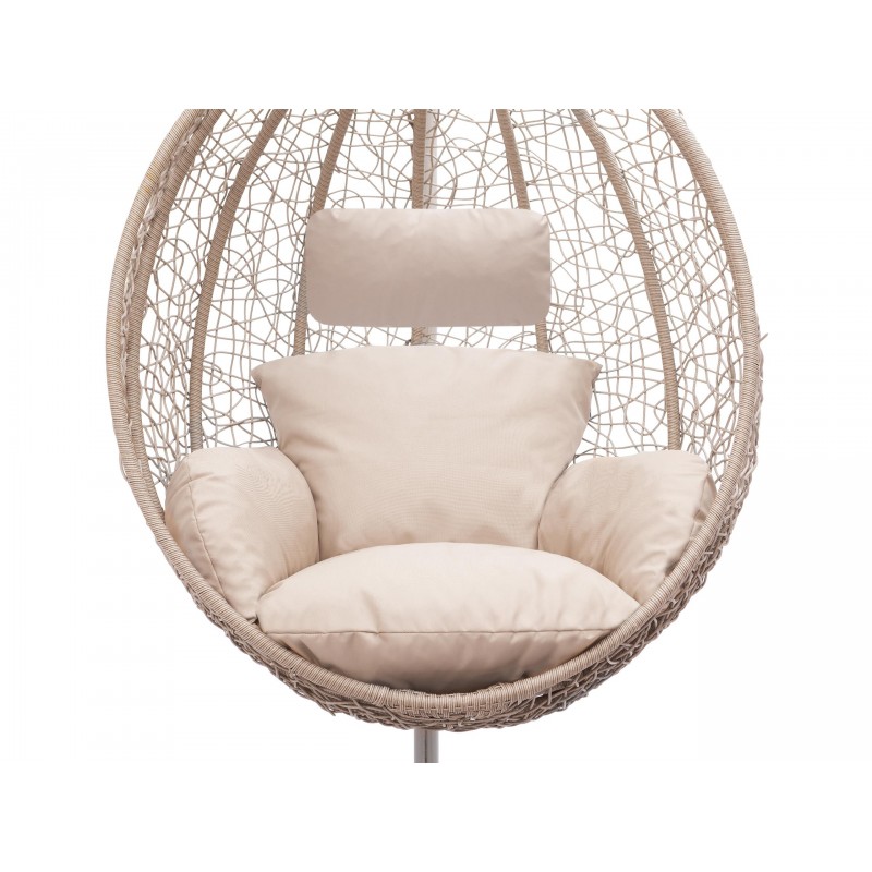 Poduszka na kokon "Barry" z oparciami, kolor beżowy