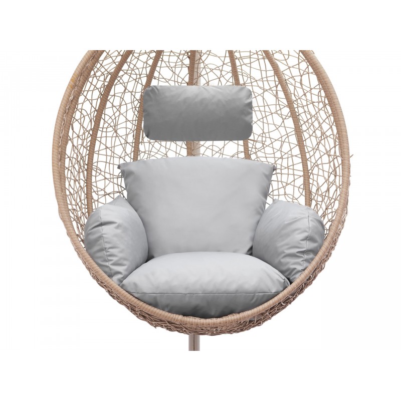 Poduszka na kokon "Barry" z oparciami, kolor popielaty