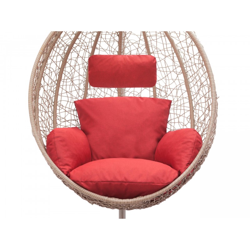 Poduszka na kokon "Barry" z oparciami, kolor czerwony