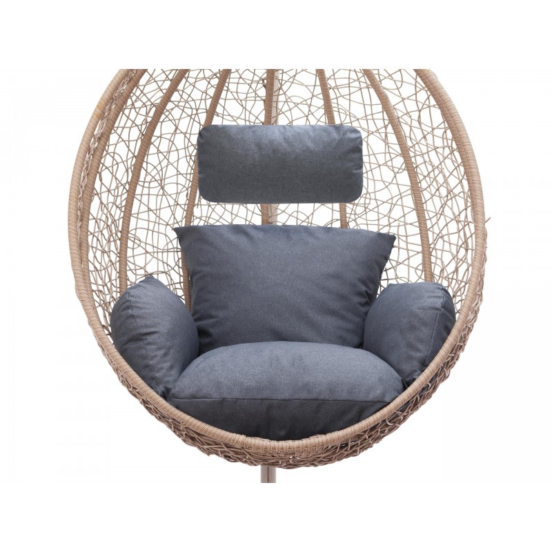 Poduszka na kokon "Barry" z oparciami, kolor granatowy