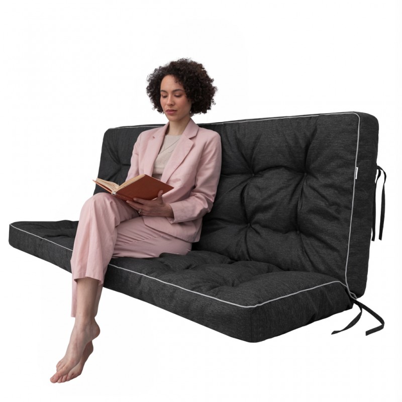 Poduszka ogrodowa na huśtawkę "Pola" z oparciem, 100x106x10cm