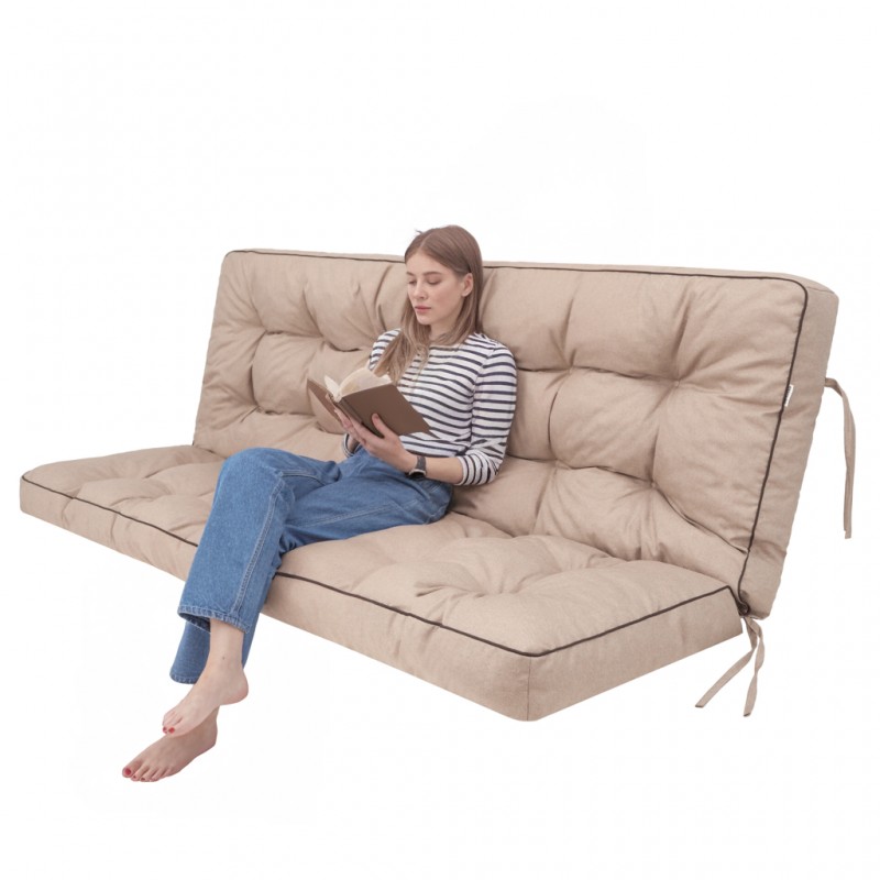 Poduszka ogrodowa na huśtawkę "Pola" z oparciem, 140x106x10cm