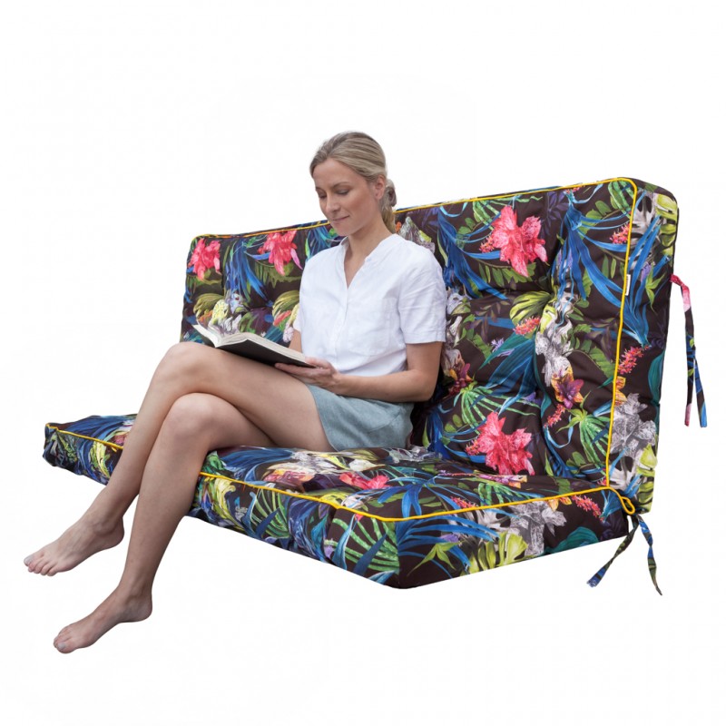 Poduszka ogrodowa na huśtawkę "Pola" z oparciem, 180x106x10cm