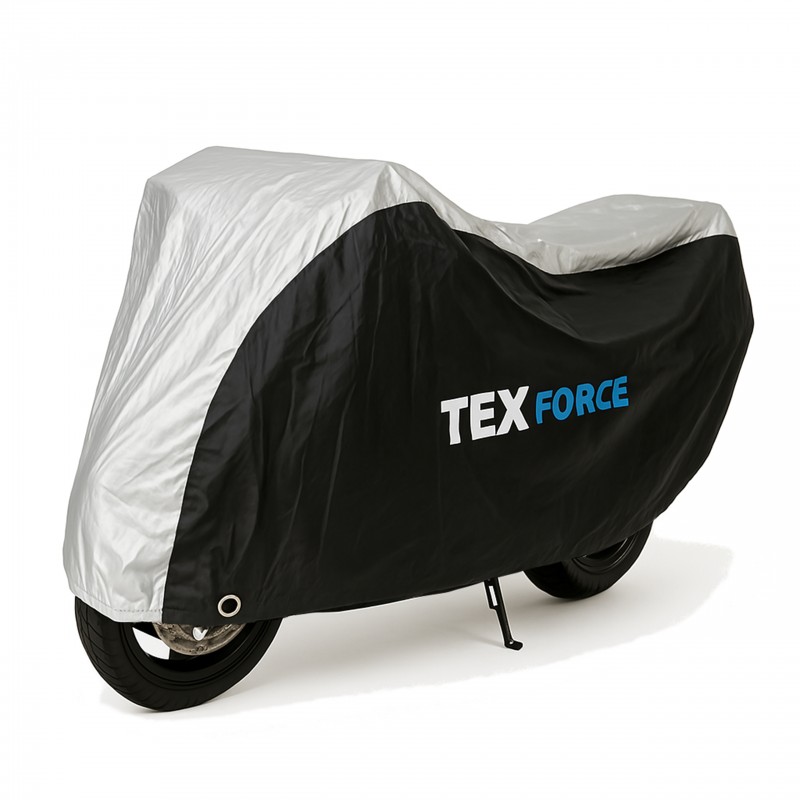 Pokrowiec na motocykl TEXFORCE – wodoodporny z ochroną UV 200x180x90cm