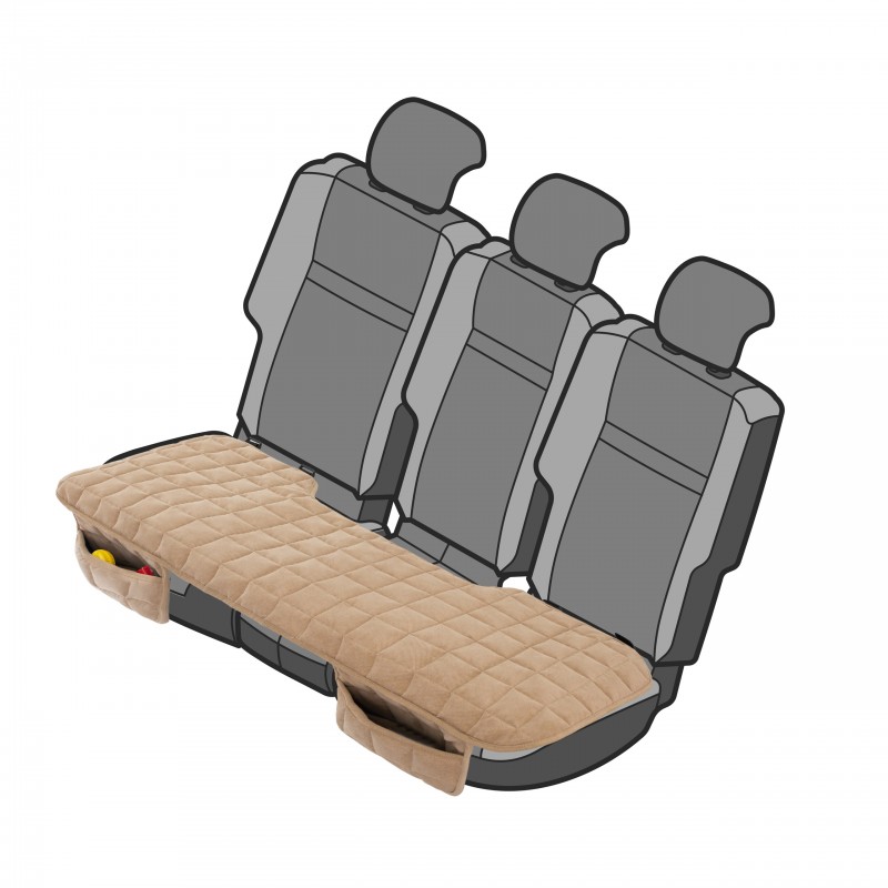 Mata "SoftPad" na tylne fotele do samochodu 130x45cm, kolor beżowy