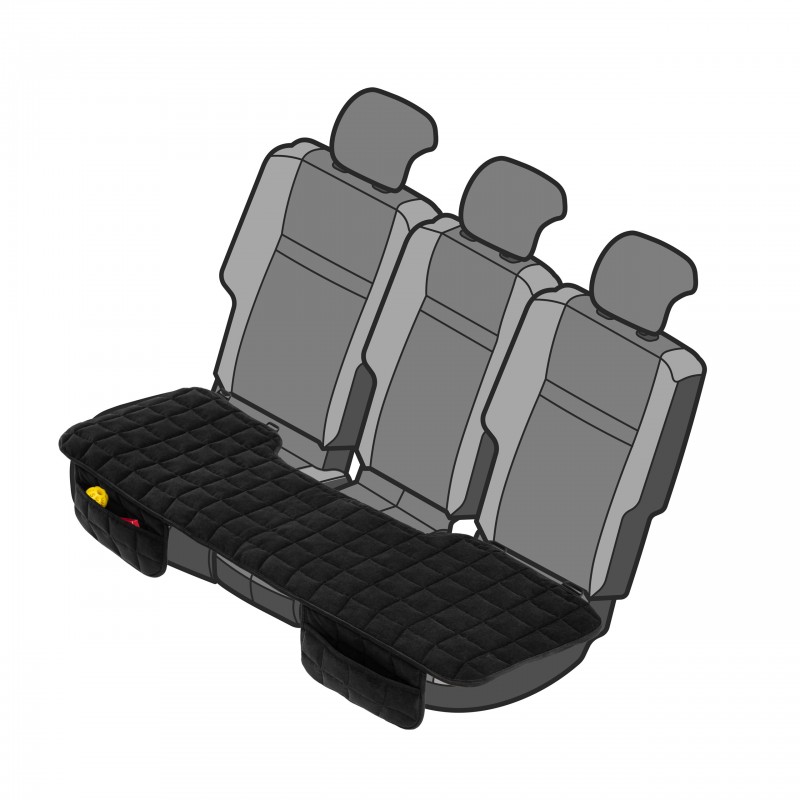 Mata "SoftPad" na tylne fotele do samochodu 130x45cm, kolor czarny