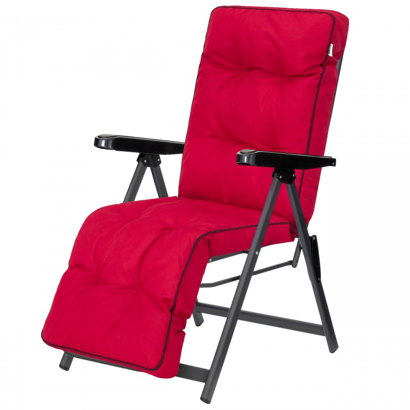 Leżak ogrodowy Galaxy składany regulowany z poduszką