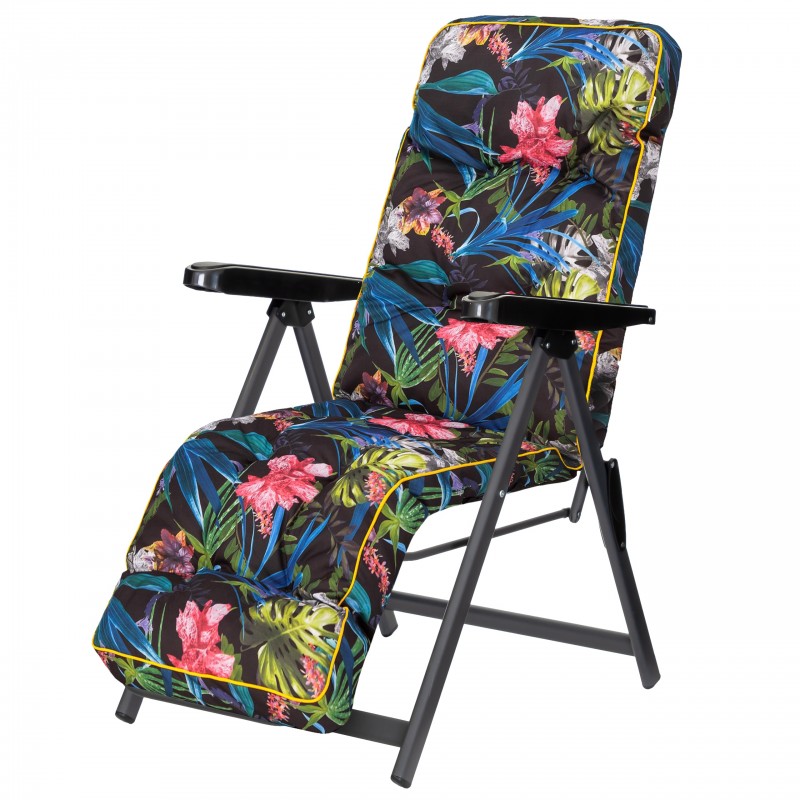 Leżak ogrodowy Galaxy składany regulowany z poduszką