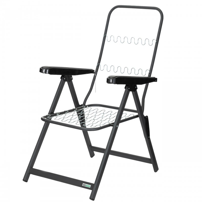 Stelaż krzesła ogrodowego Galaxy składany regulowany grafitowy