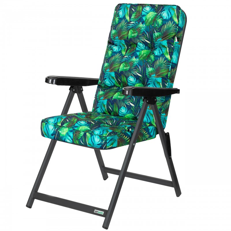 Krzesło ogrodowe Galaxy składane regulowane z poduszką