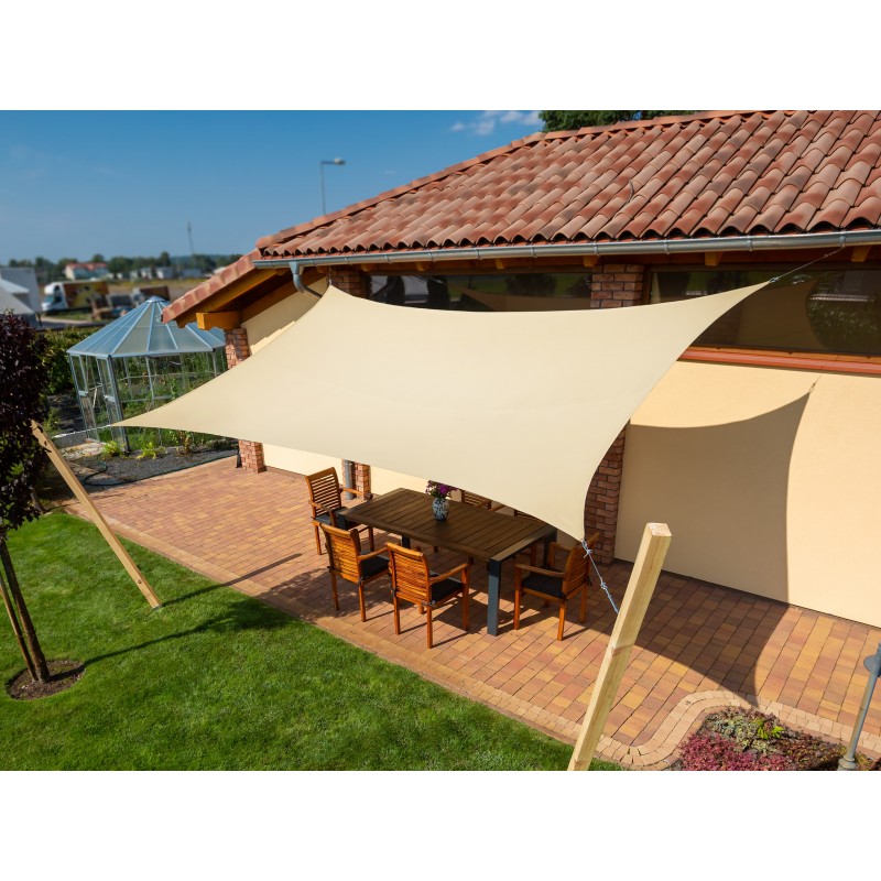 Żagiel przeciwsłoneczny prostokątny wodoodporny na taras balkon