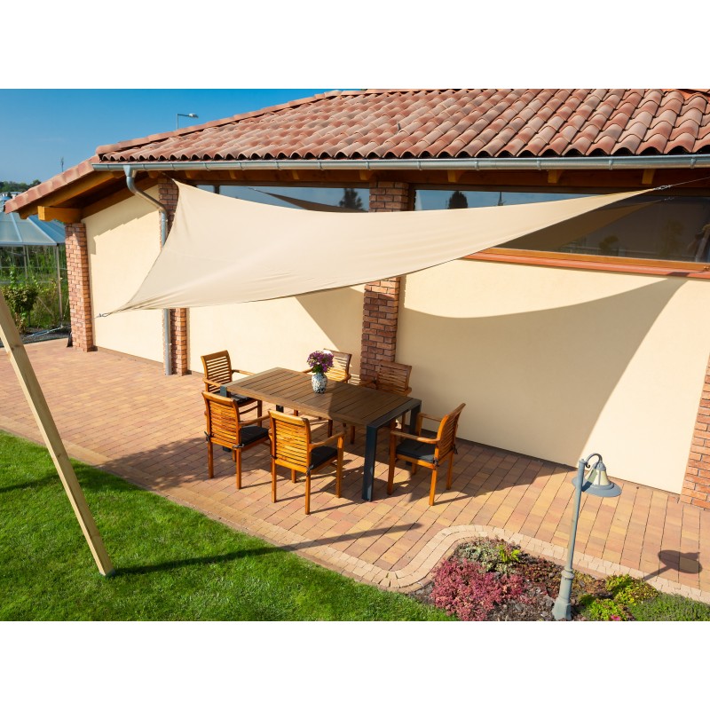 Żagiel przeciwsłoneczny trójkątny wodoodporny na taras balkon