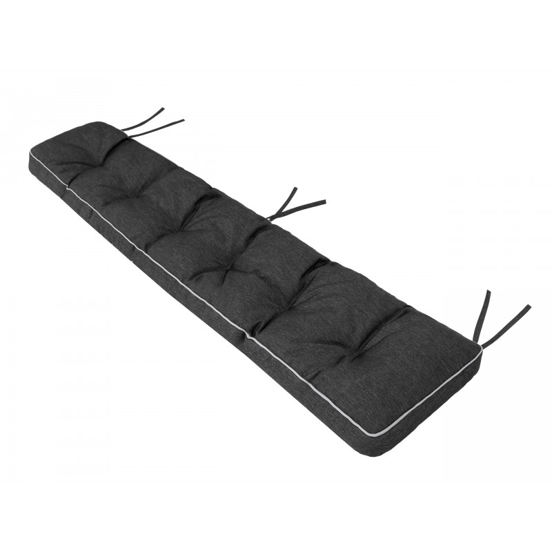 Poduszka na ławkę Etna - Czarny ekolen- 120x40cm