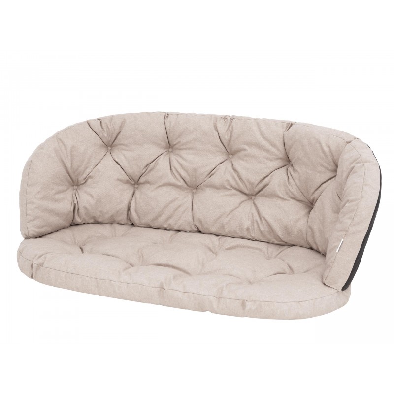 Poduszka na ławkę rattanową "Amanda" z oparciem, kolor beżowy