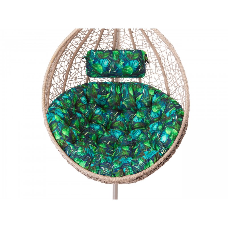 Poduszka na kokon "Moon", poducha na bocianie gniazdo, kolor niebieskie liście