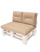 Poduszki na ławkę z palet "Flora"  z oparciem, 120x80cm wodoodporna